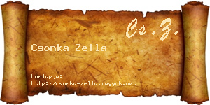Csonka Zella névjegykártya